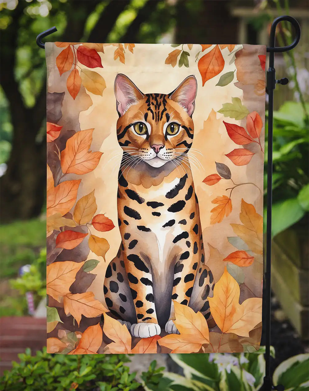 Bengal Cat Fall Banner/Flag