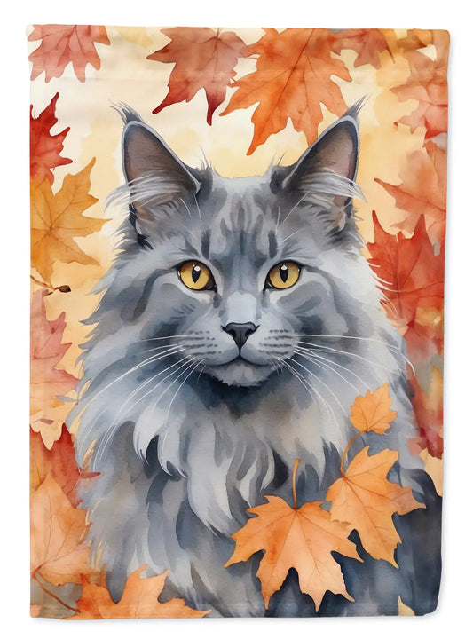 Nebelung Cat Fall Banner/Flag