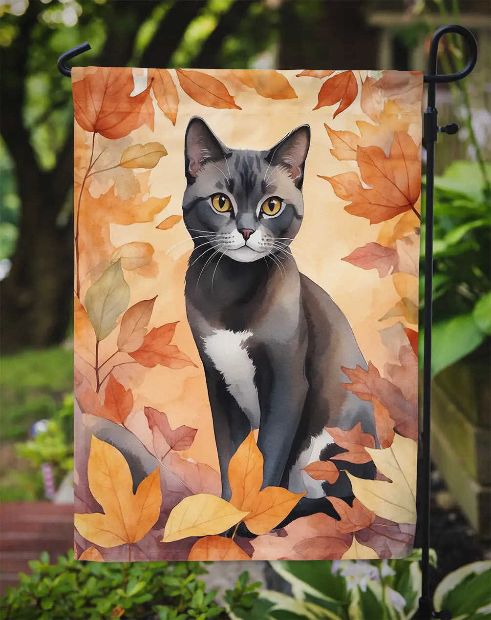 Asian Cat Fall Banner/Flag