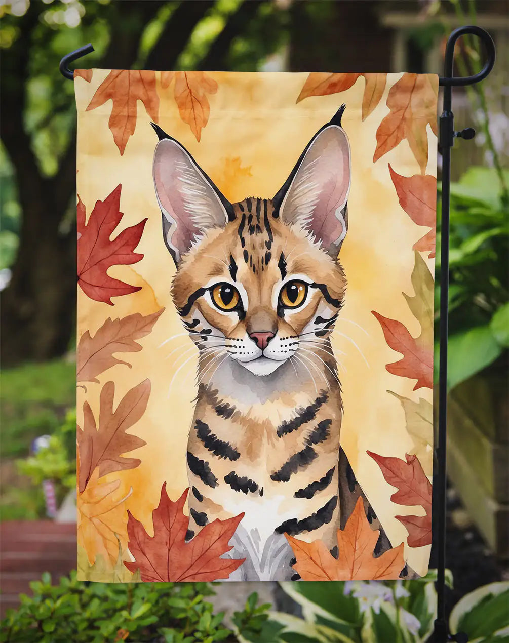 Savannah Cat Fall Banner/Flag
