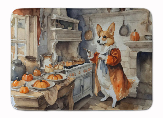 Corgi Fall Memory Foam Kitchen Mat