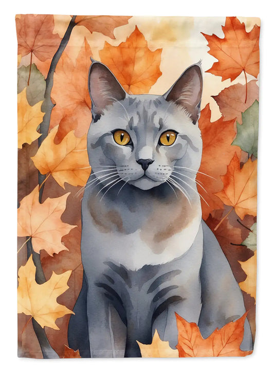 Korat Cat Fall Banner/Flag