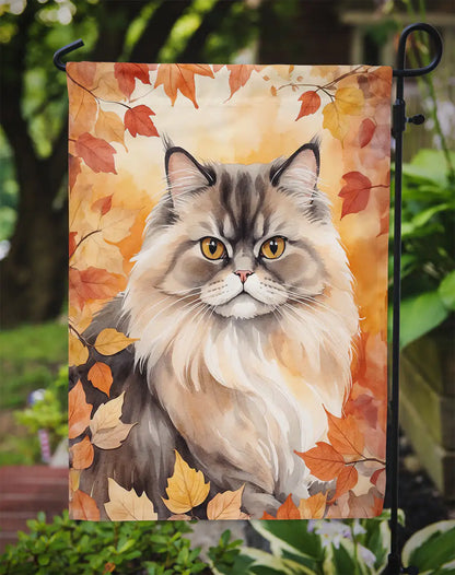 Persian Cat in Fall Banner/Flag