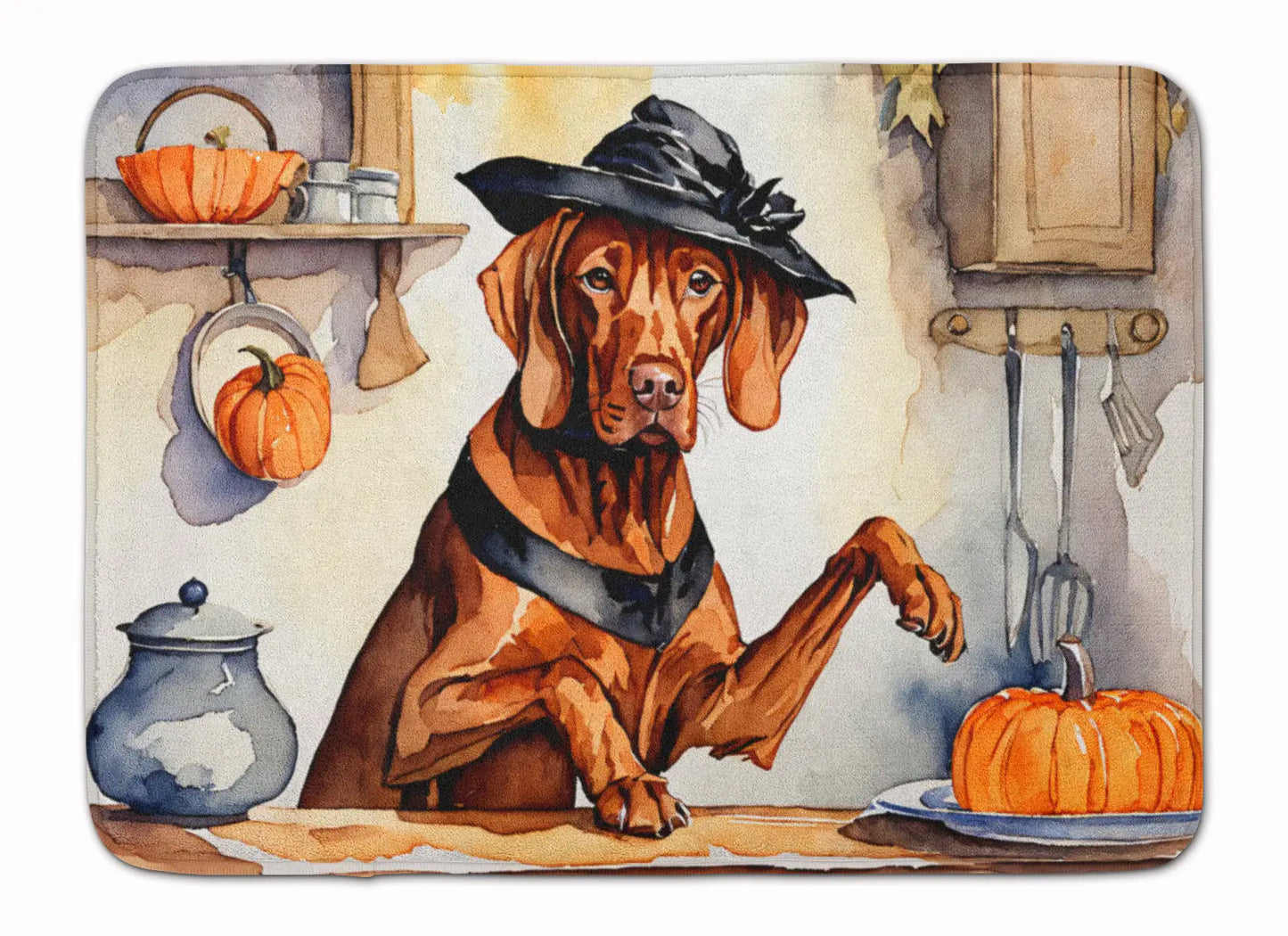Vizsla Fall Memory Foam Kitchen Mat