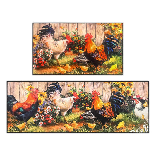 2 Piece Fall Kitchen Mat Set