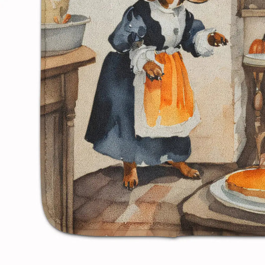 Dachshund Fall Memory Foam Kitchen Mat