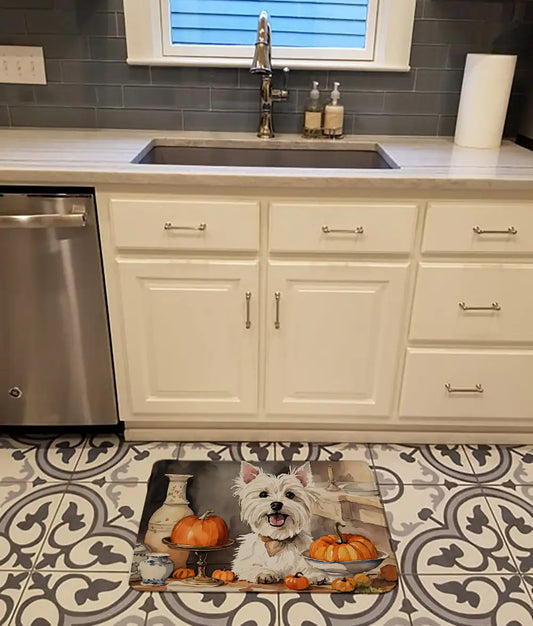 Westie Fall Memory Foam Kitchen Mat