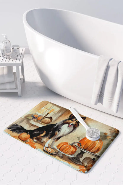 Collie Fall Memory Foam Kitchen Mat