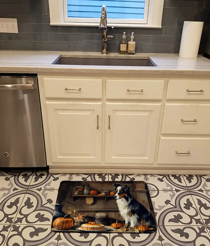Australian Shepherd Fall Memory Foam Kitchen Mat