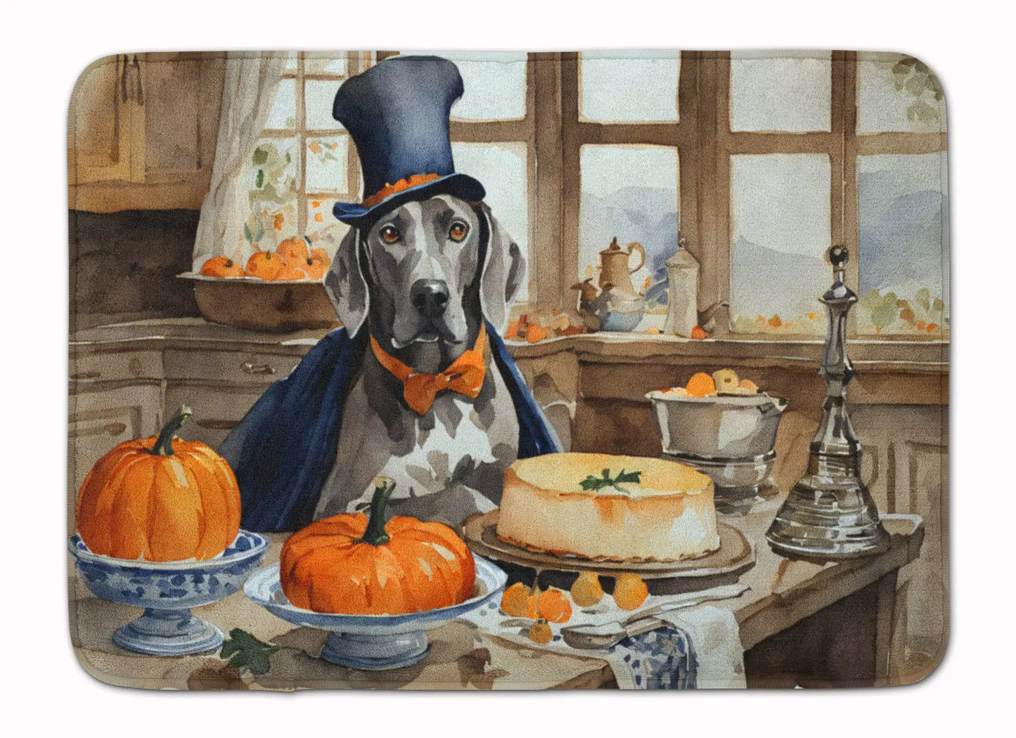 Weimaraner Fall Memory Foam Kitchen Mat