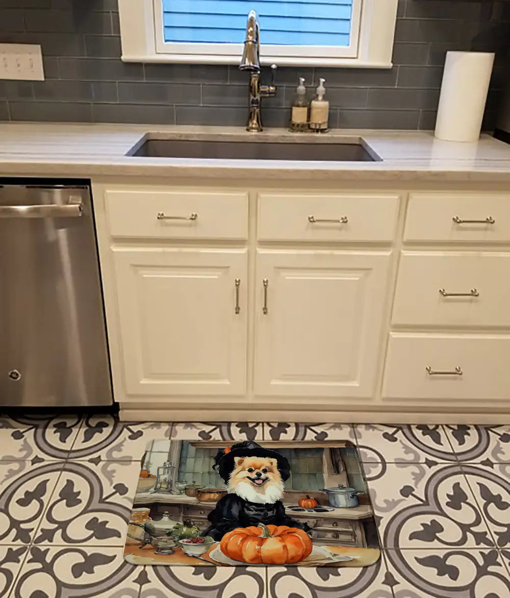Pomeranian Fall Memory Foam Kitchen Mat