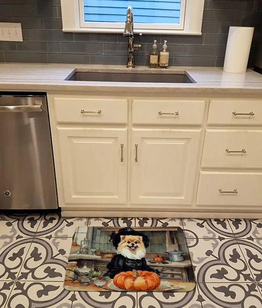 Pomeranian Fall Memory Foam Kitchen Mat