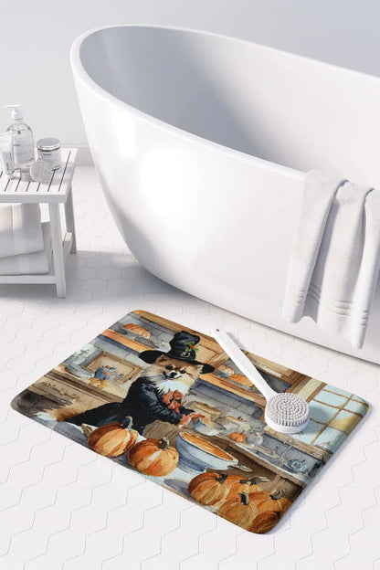 Pomeranian Fall Memory Foam Kitchen Mat