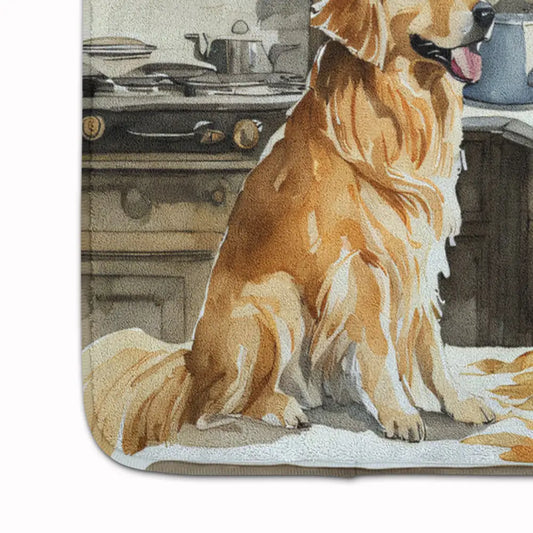 Golden Retriever Fall Memory Foam Kitchen Mat