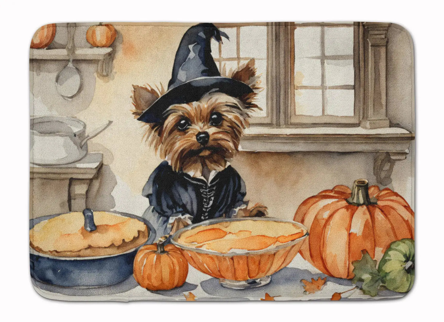 Yorkie Fall Memory Foam Kitchen Mat