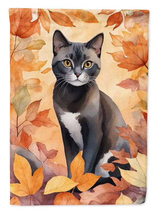 Asian Cat Fall Banner/Flag