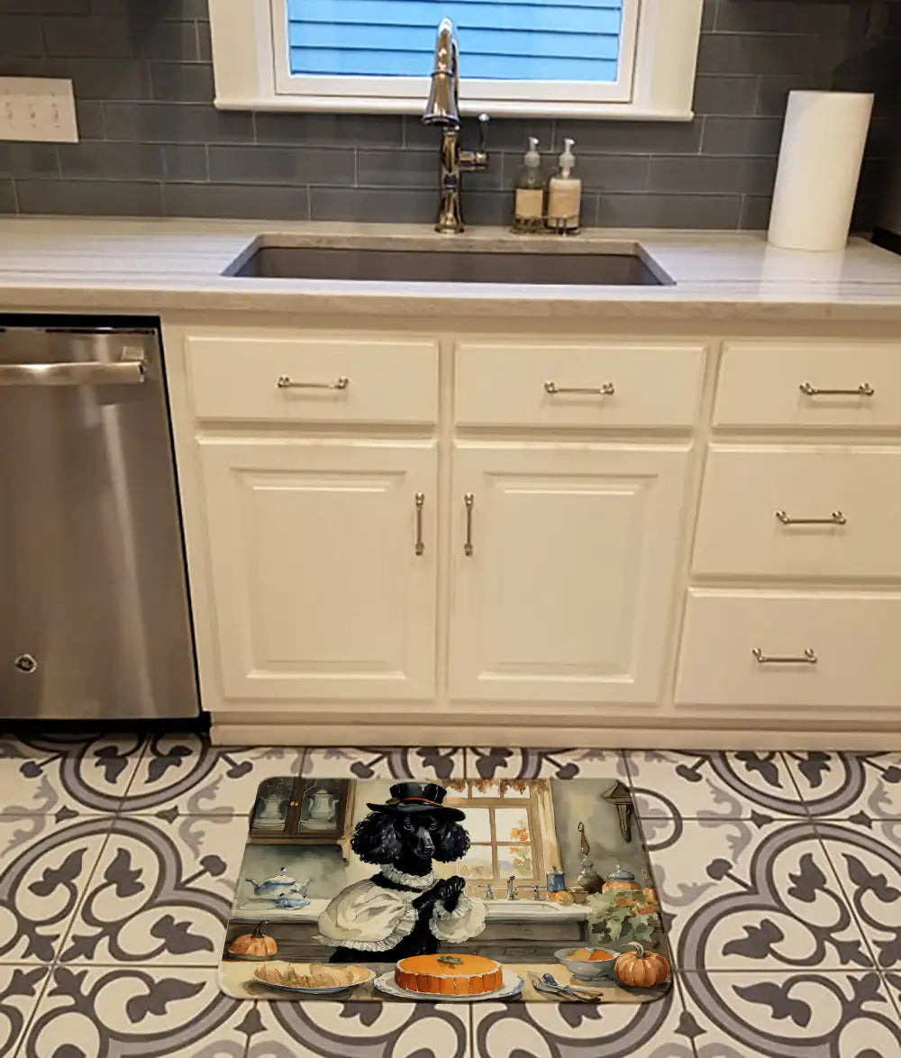 Poodle Fall Memory Foam Kitchen Mat