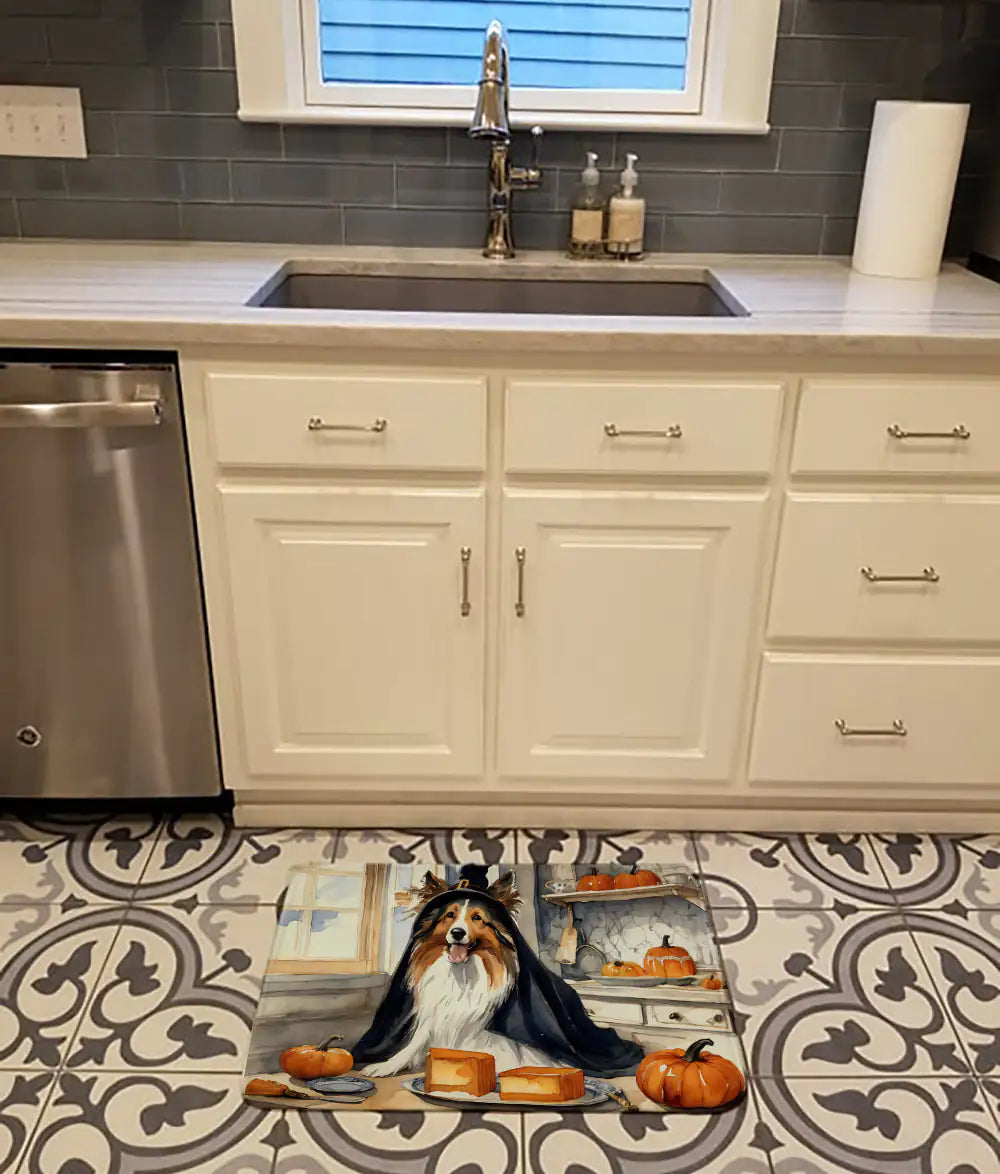 Sheltie Fall Memory Foam Kitchen Mat