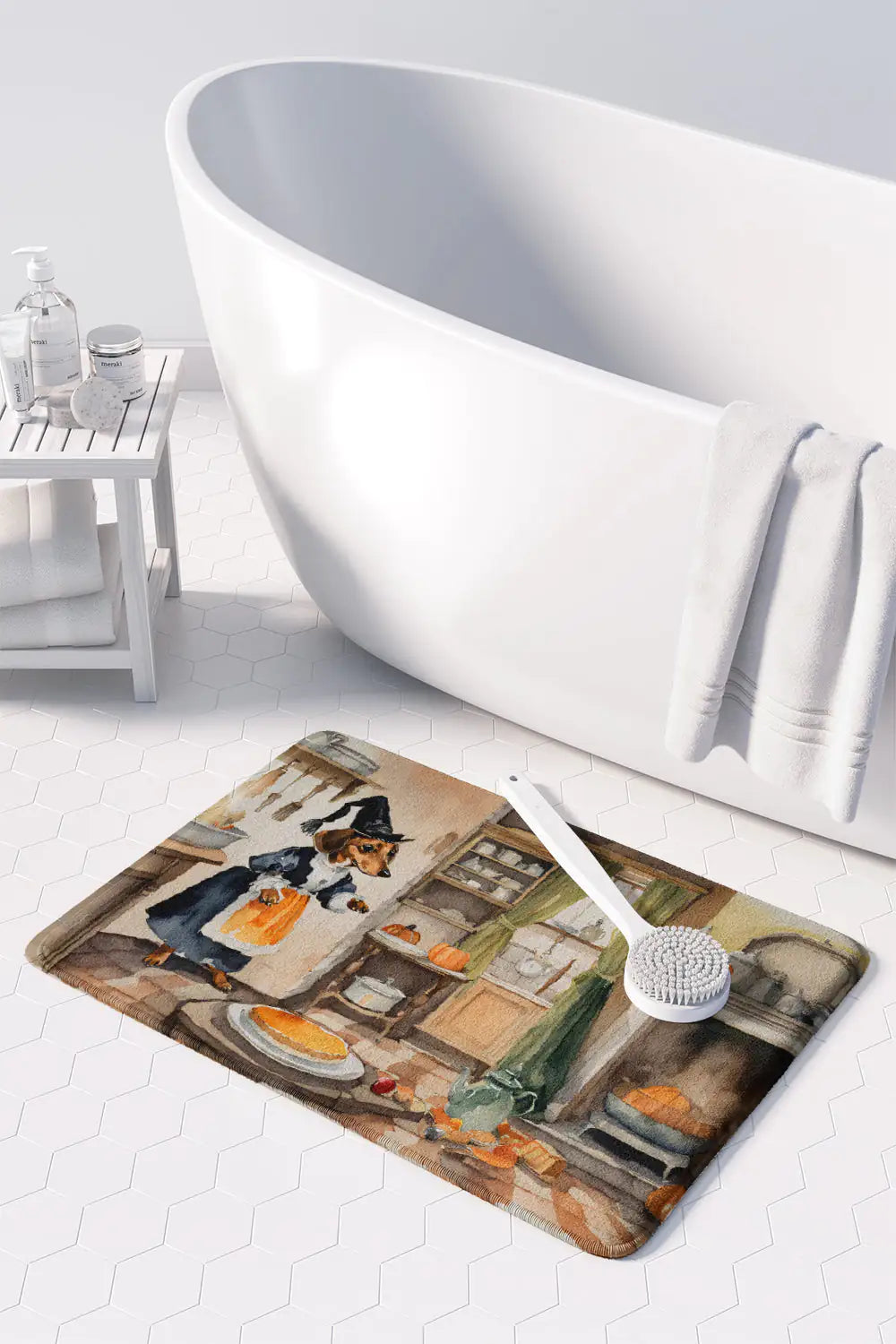 Dachshund Fall Memory Foam Kitchen Mat