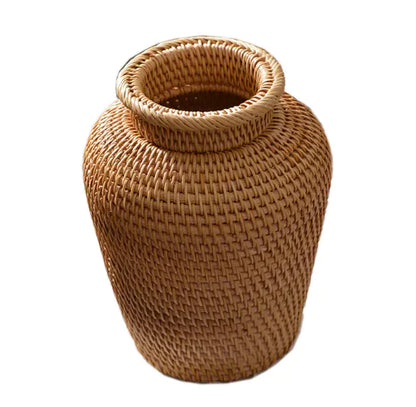 Handwoven Autumn Rattan Vase
