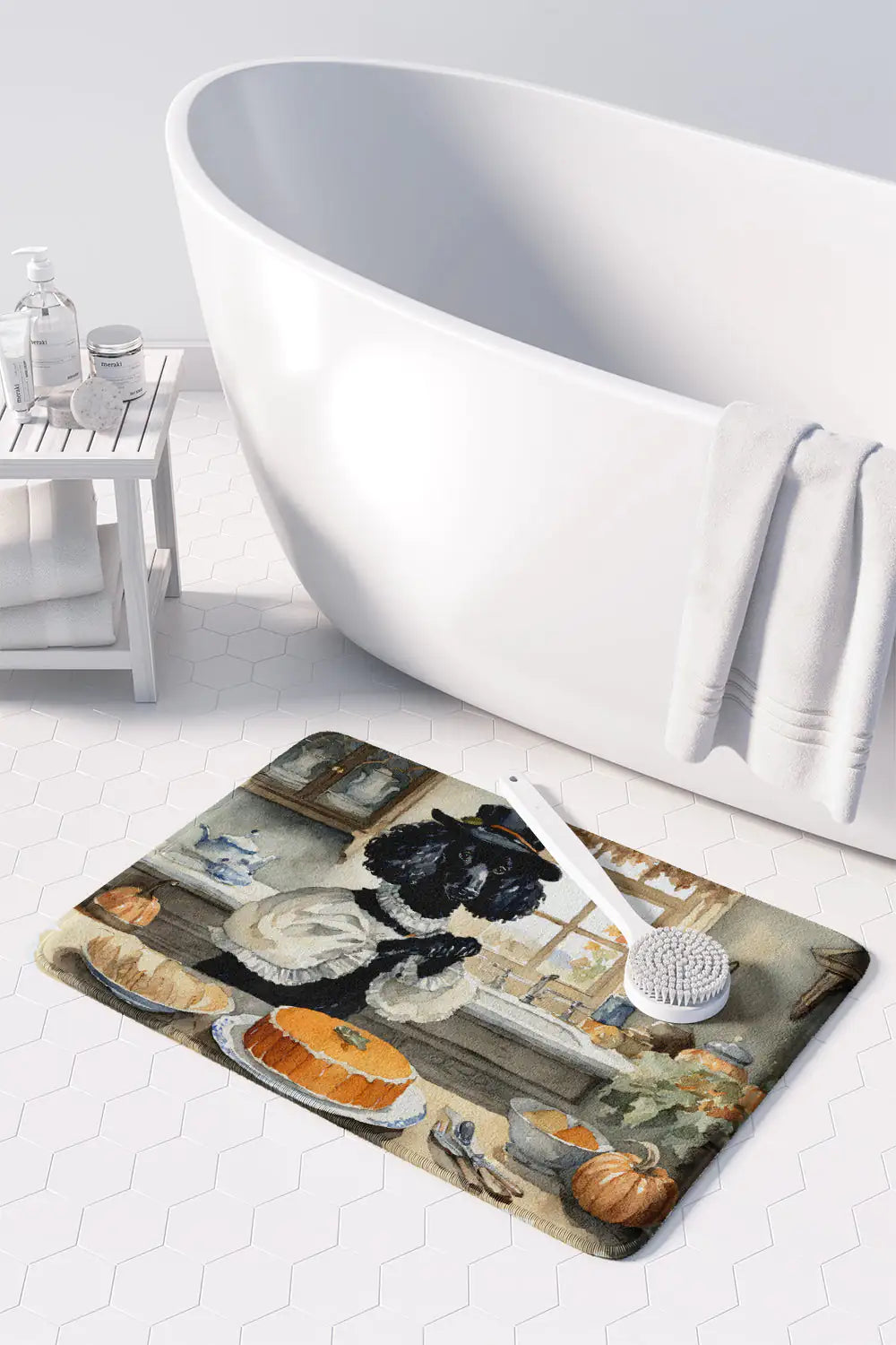 Poodle Fall Memory Foam Kitchen Mat