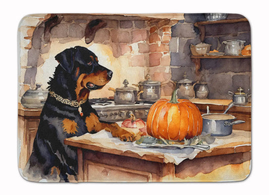 Rottweiler Fall Memory Foam Kitchen Mat