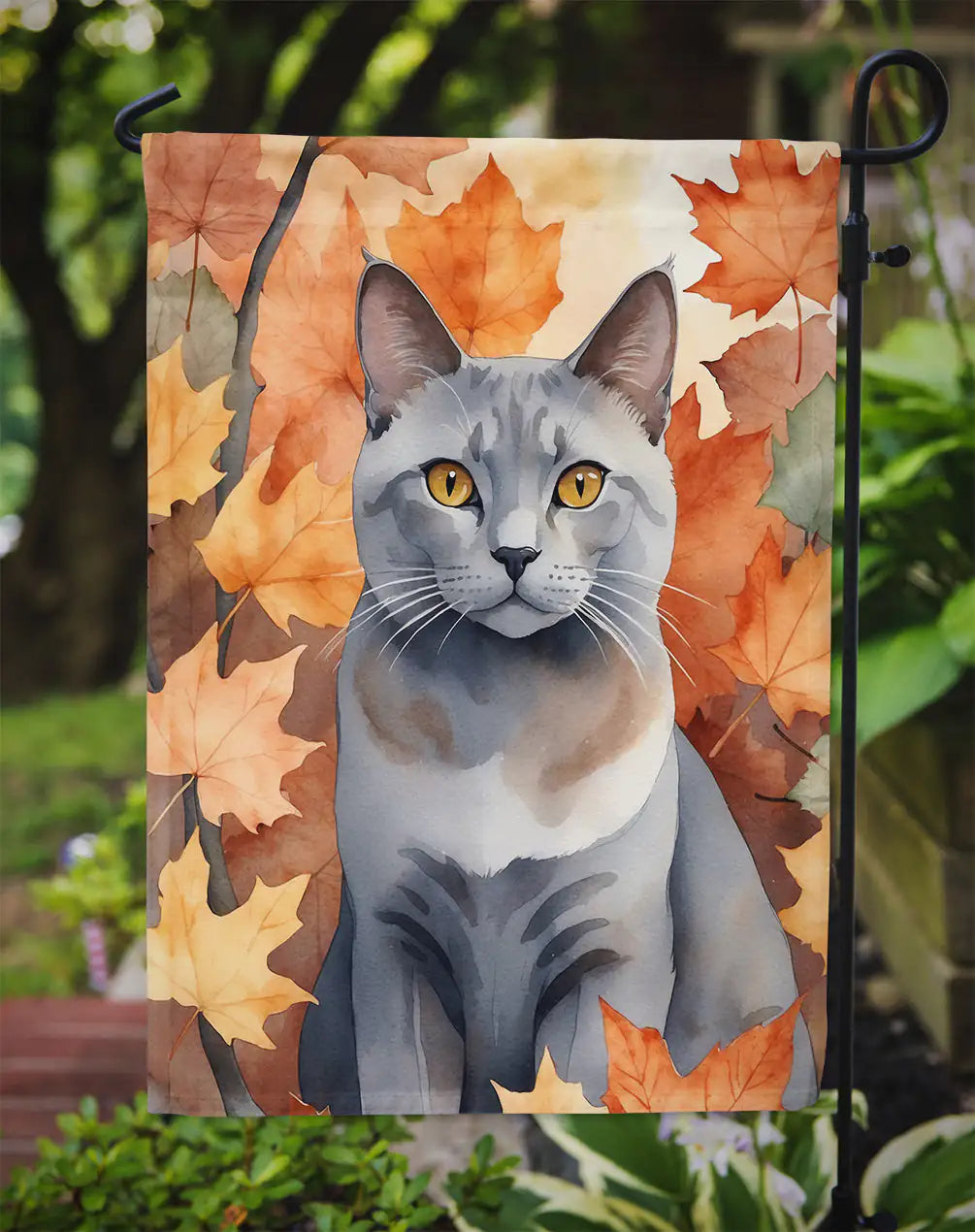 Korat Cat Fall Banner/Flag