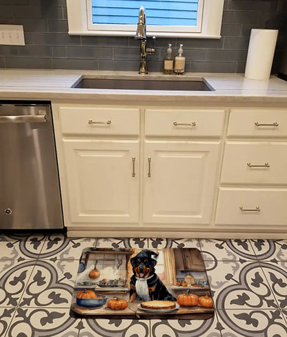 Rottweiler Fall Memory Foam Kitchen Mat