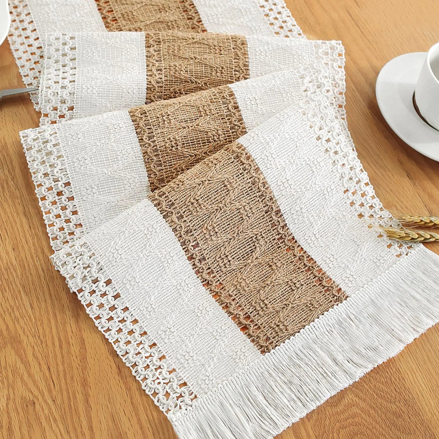 72 Inch Table Runner with Tassels