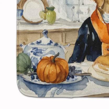 Golden Retriever Fall Memory Foam Kitchen Mat