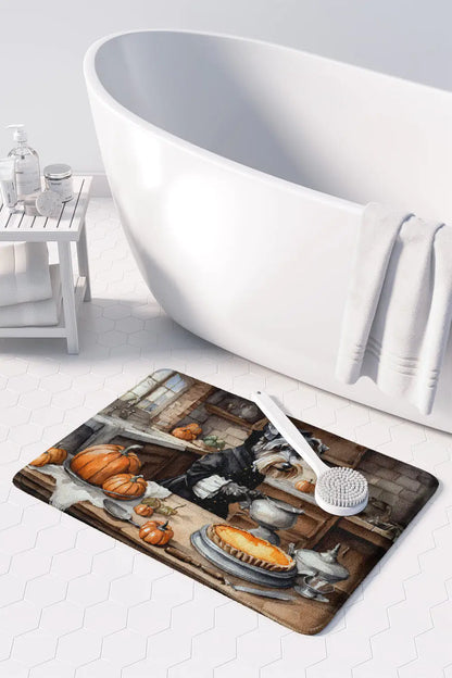 Schnauzer Fall Memory Foam Kitchen Mat