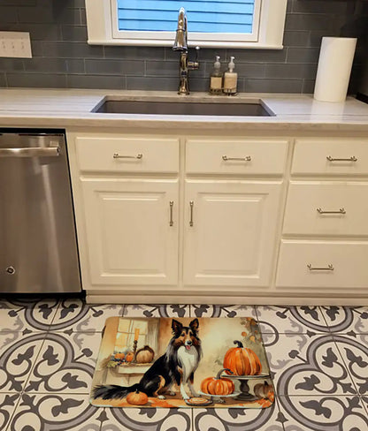 Collie Fall Memory Foam Kitchen Mat