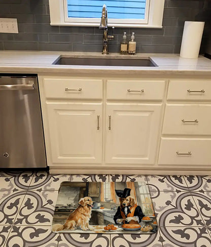 Golden Retriever Fall Memory Foam Kitchen Mat