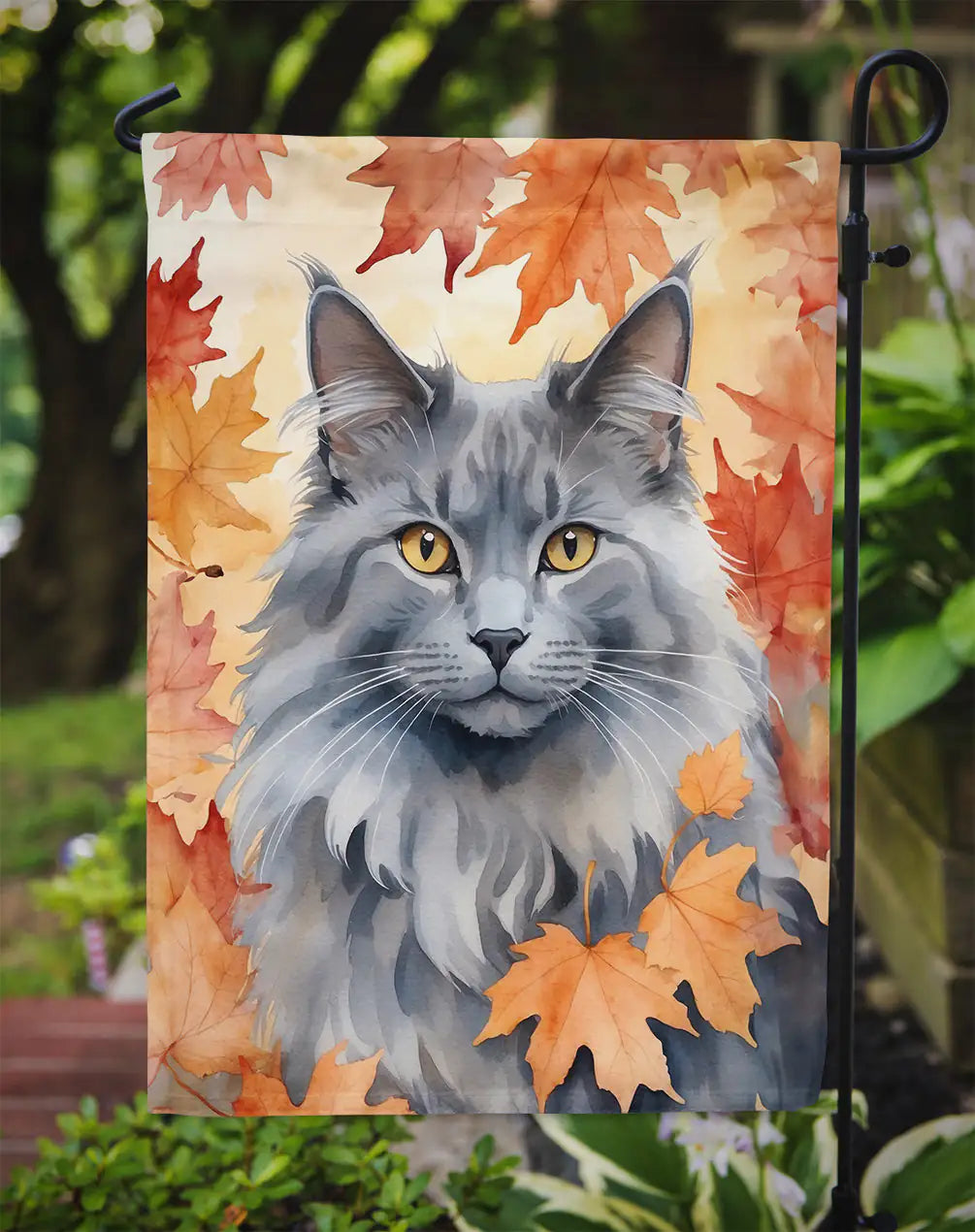 Nebelung Cat Fall Banner/Flag