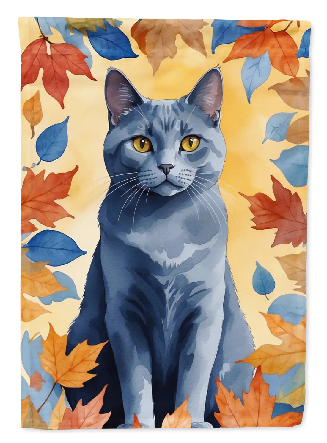 Chartreux Cat Fall Banner/Flag