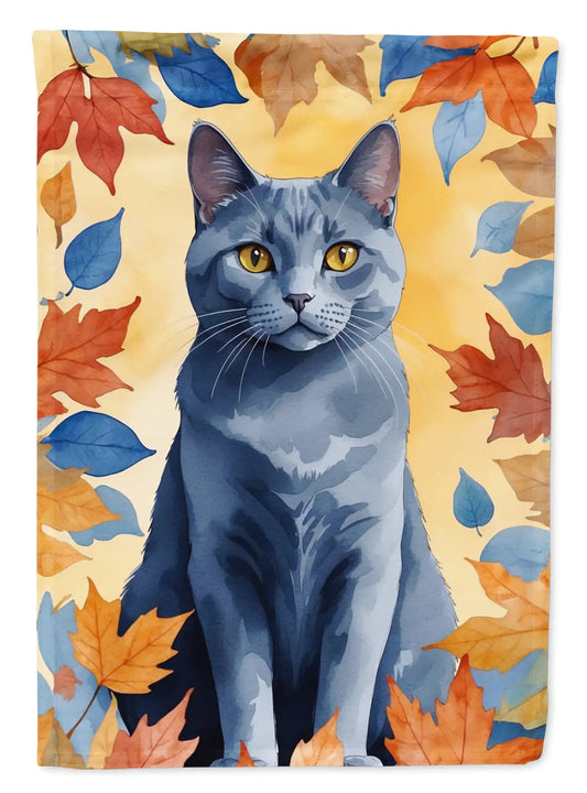 Chartreux Cat Fall Banner/Flag