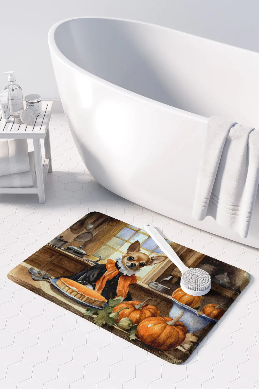 Chihuahua Fall Memory Foam Kitchen Mat
