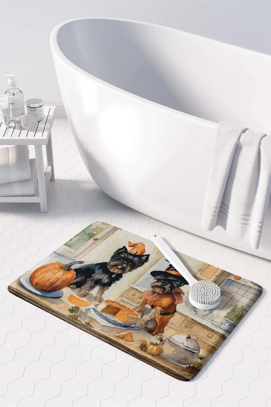 Affenpinscher Fall Memory Foam Kitchen Mat