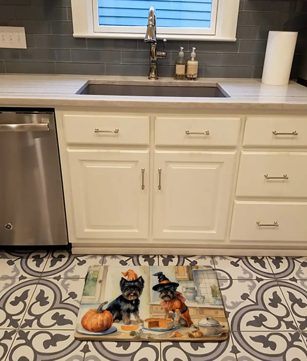 Affenpinscher Fall Memory Foam Kitchen Mat