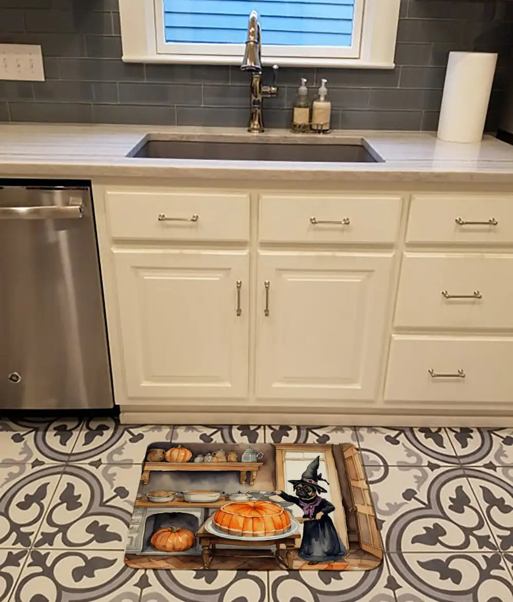 Pug Fall Memory Foam Kitchen Mat