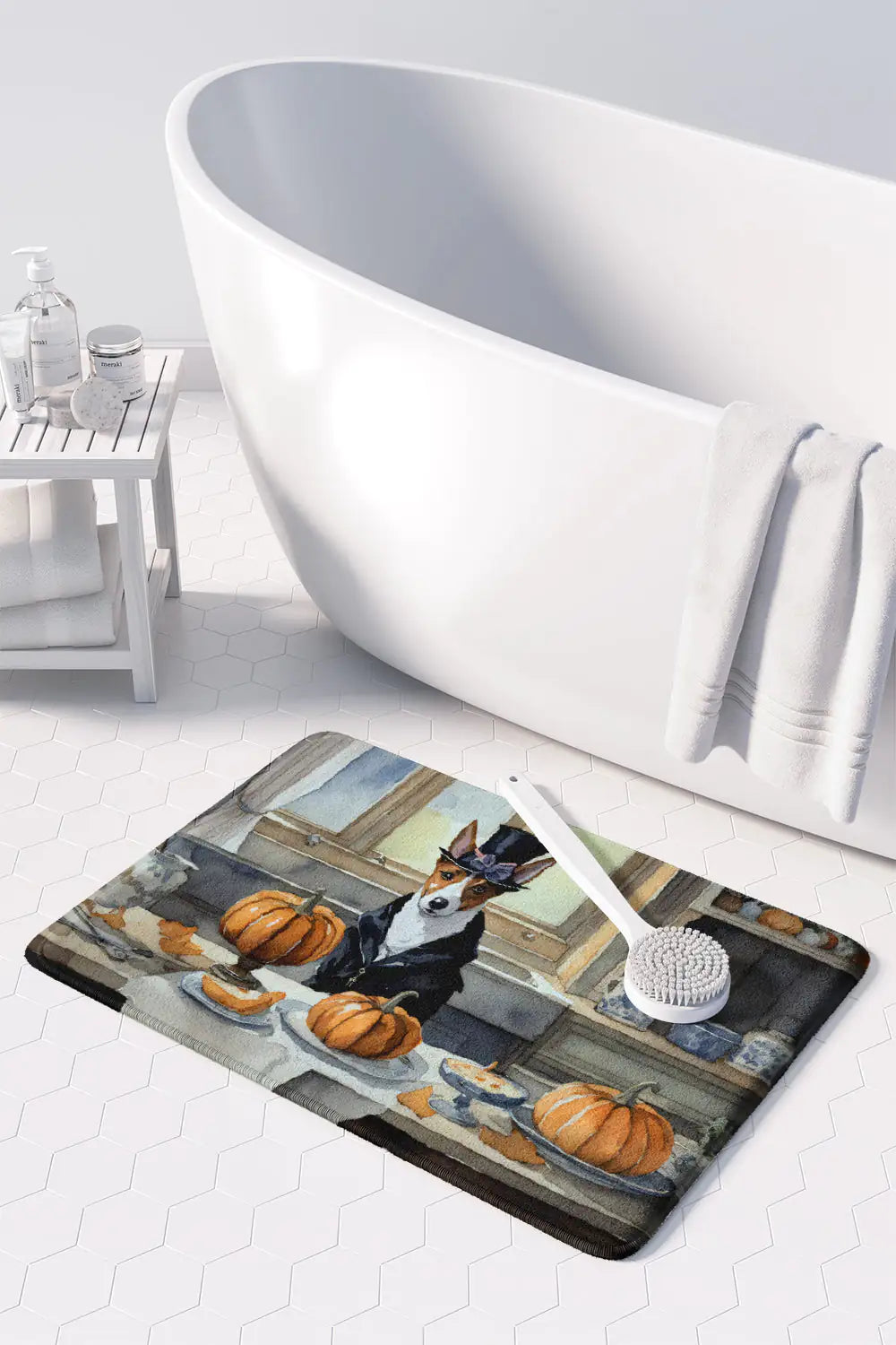 Basenji Fall Memory Foam Kitchen Mat