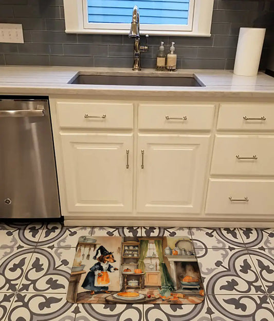 Dachshund Fall Memory Foam Kitchen Mat