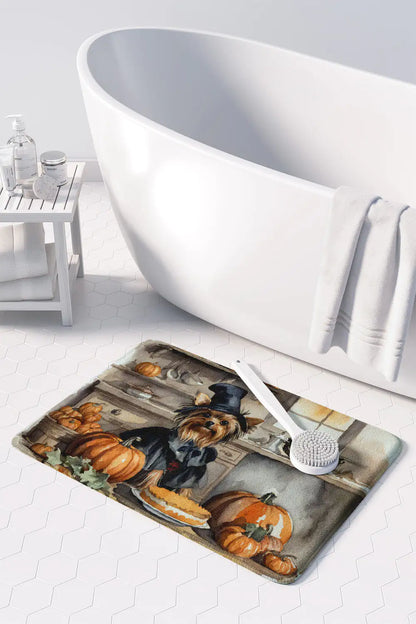 Yorkie Fall Memory Foam Kitchen Mat