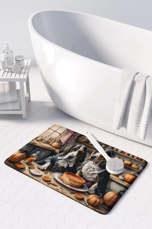 Basset Hound Fall Memory Foam Kitchen Mat