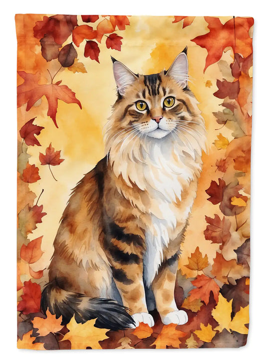 Cymric Cat Fall Banner/Flag