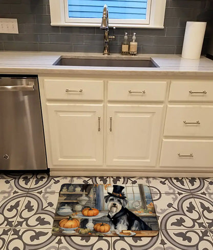 Schnauzer Fall Memory Foam Kitchen Mat