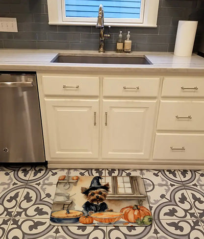 Yorkie Fall Memory Foam Kitchen Mat