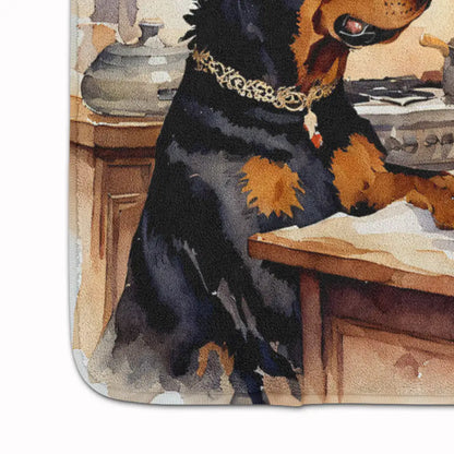 Rottweiler Fall Memory Foam Kitchen Mat