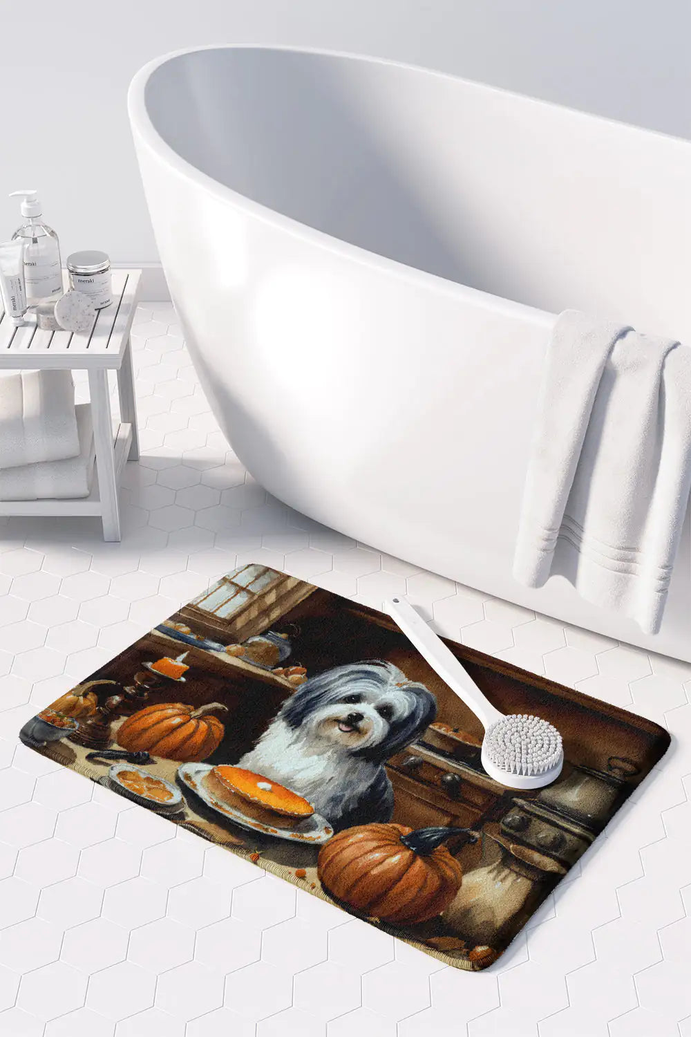 Havanese Fall Memory Foam Kitchen Mat