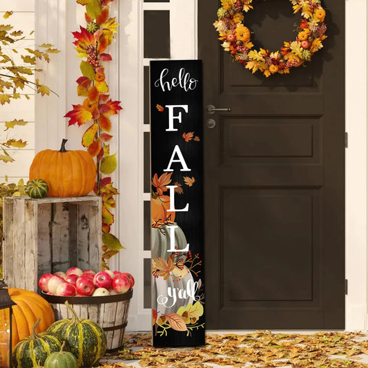 Hello Fall Porch Sign, Standing or Hanging